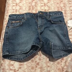 Vintage blue denim wash shorts